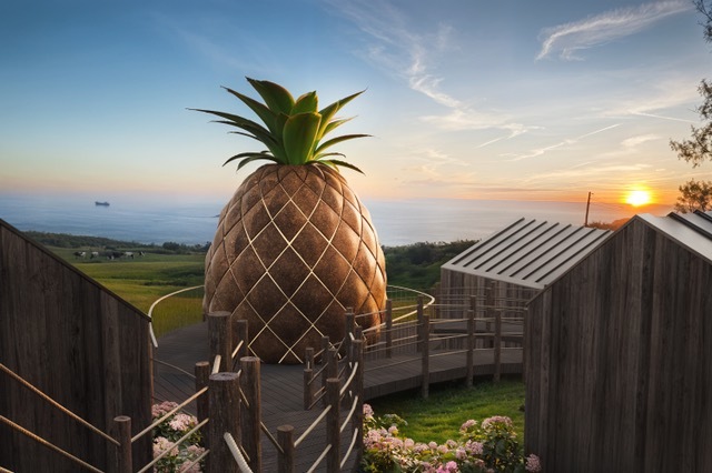 Este ananás vai ser um alojamento nos Açores, com jacuzzi e banheiras vulcânicas. Veja as fotos