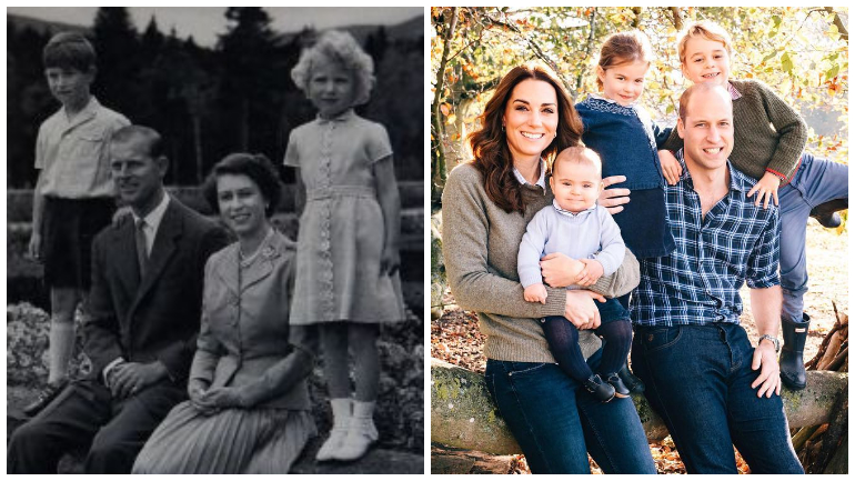 25 postais de Natal da família real britânica ao longo dos anos