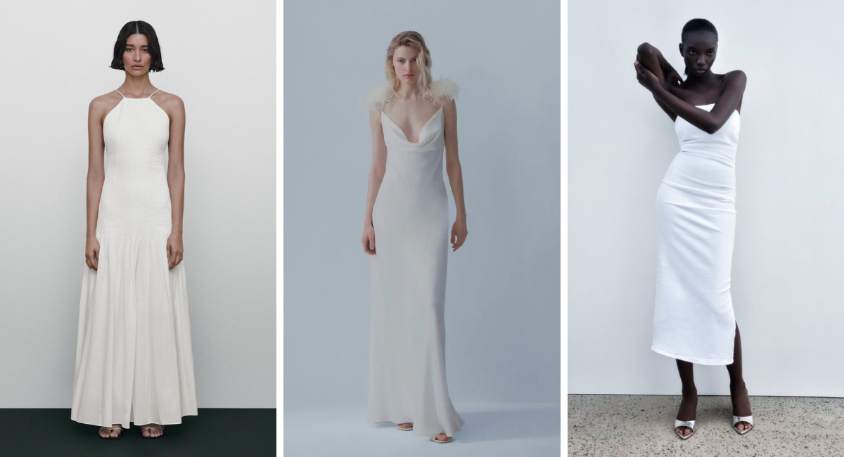 Estes 13 vestidos brancos (a partir de 22,95€) são perfeitos para as noivas que não são dadas a extravagâncias