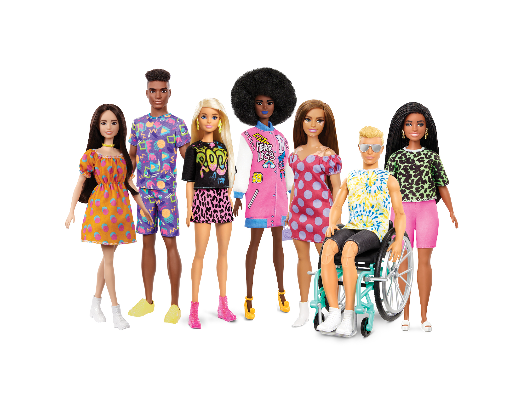 Mattel aposta na inclusividade e lança Ken em cadeira de rodas e nova Barbie com vitiligo