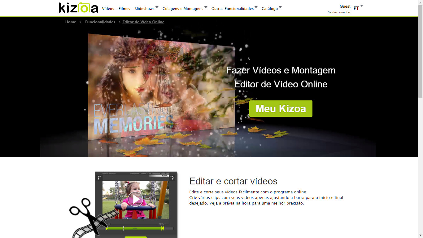 Editor de Vídeos em 4K - Kizoa