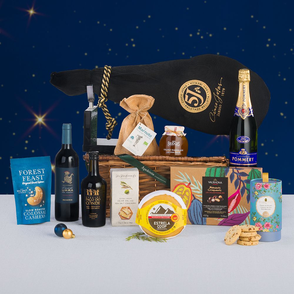 Este cabaz de Natal de luxo custa quase 500€ — mas temos opções mais em conta