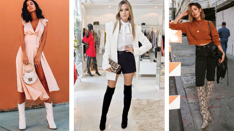 30 botas de cano alto que pode usar esta estação