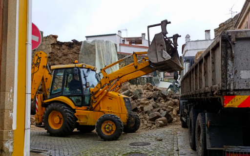 Chuva intensa provoca derrocada na muralha histórica de Castelo Branco