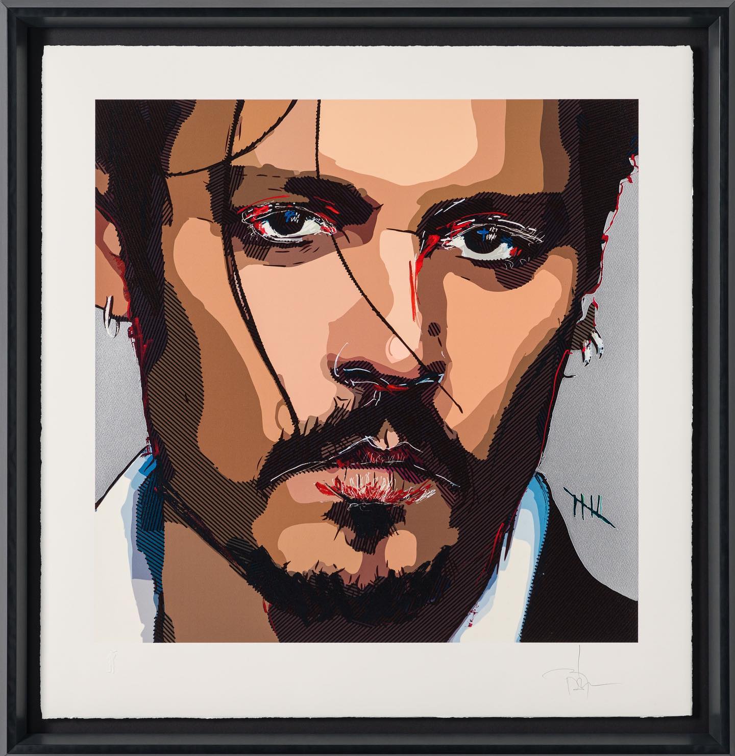 Johnny Depp pintou quadro que retrata a loucura do julgamento contra Amber Heard. Saiba quanto vale