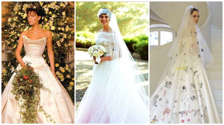 De Madonna a Sophie Turner, os vestidos de casamento de 30 celebridades